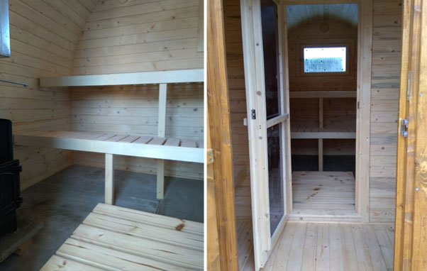 Арочная баня 3,5x2,4 м, деревня Ананичи