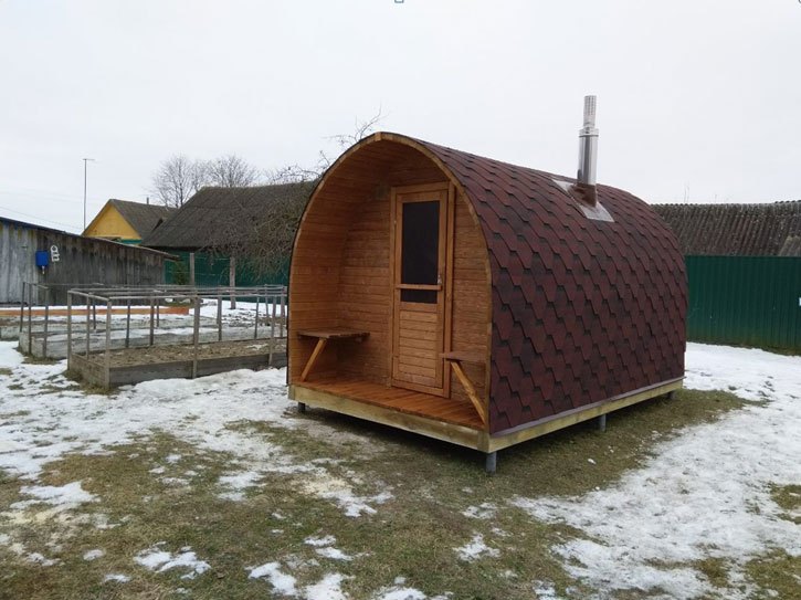 Арочная баня 3,5x2,4 м, деревня Ананичи