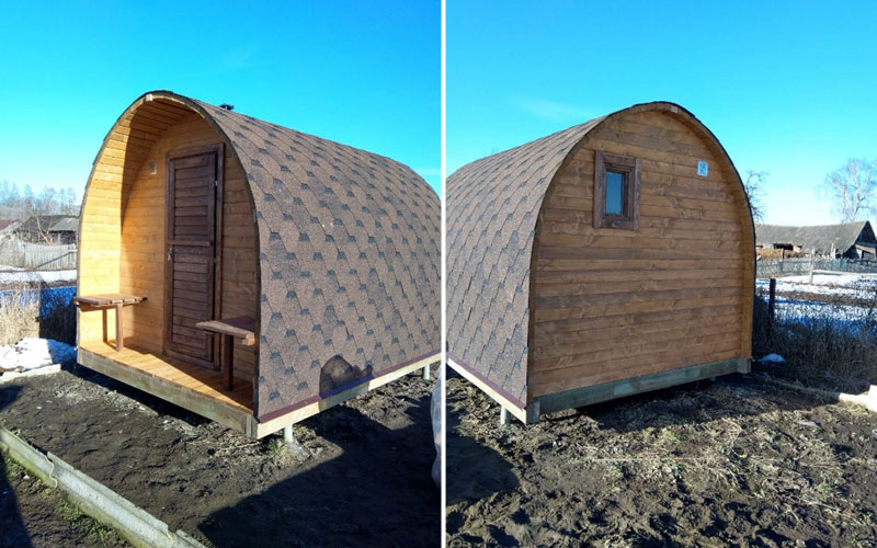 Арочная баня 3,5x2,4 м, деревня Ананичи